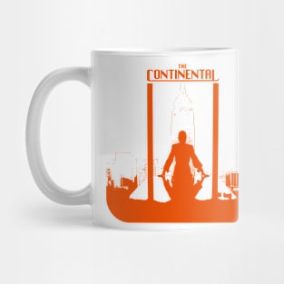 continental series john wick world graphic design illustration Mug